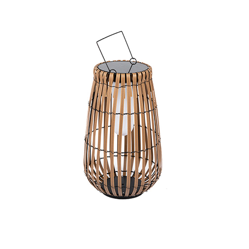 Tropic Braid Outdoor Lantern | Faux-Rattan & Metal | Warm Light, 22cm or 30cm or 35cm