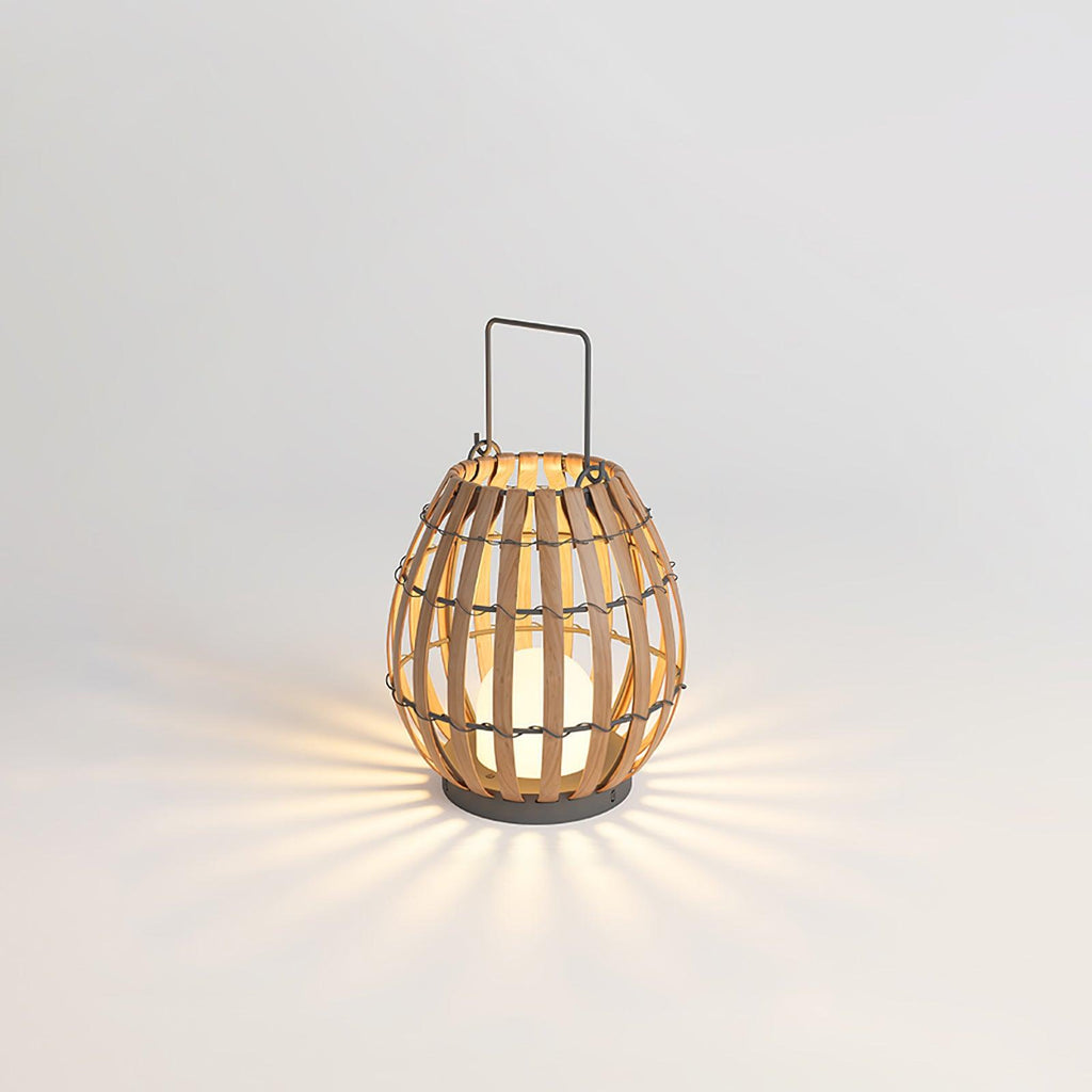 Tropic Braid Outdoor Lantern | Faux-Rattan & Metal | Warm Light, 22cm or 30cm or 35cm