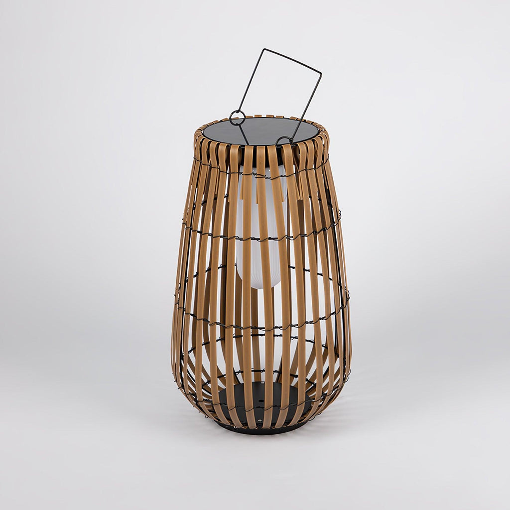 Tropic Braid Outdoor Lantern | Faux-Rattan & Metal | Warm Light, 22cm or 30cm or 35cm