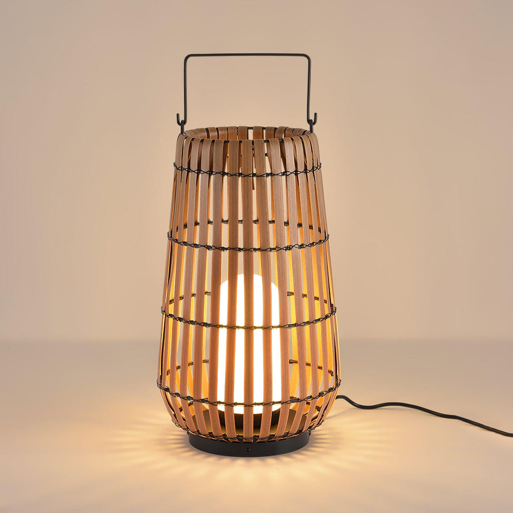 Tropic Braid Outdoor Lantern | Faux-Rattan & Metal | Warm Light, 22cm or 30cm or 35cm