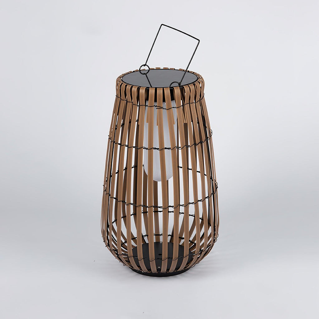 Tropic Braid Outdoor Lantern | Faux-Rattan & Metal | Warm Light, 22cm or 30cm or 35cm