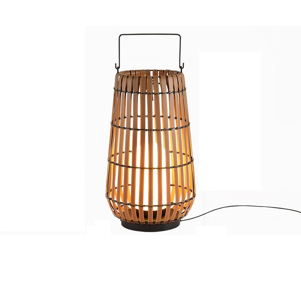 Tropic Braid Outdoor Lantern | Faux-Rattan & Metal | Warm Light, 22cm or 30cm or 35cm
