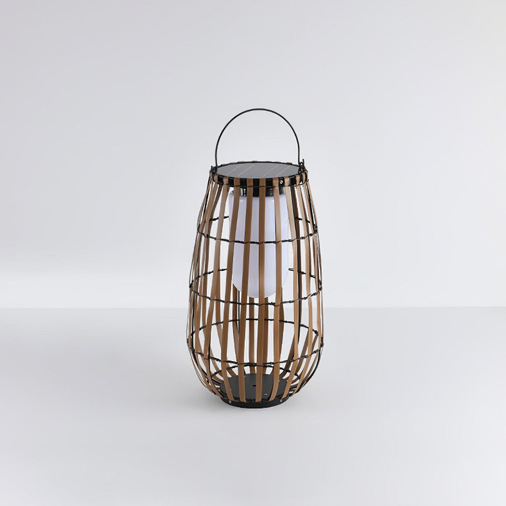 Tropic Braid Outdoor Lantern | Faux-Rattan & Metal | Warm Light, 22cm or 30cm or 35cm