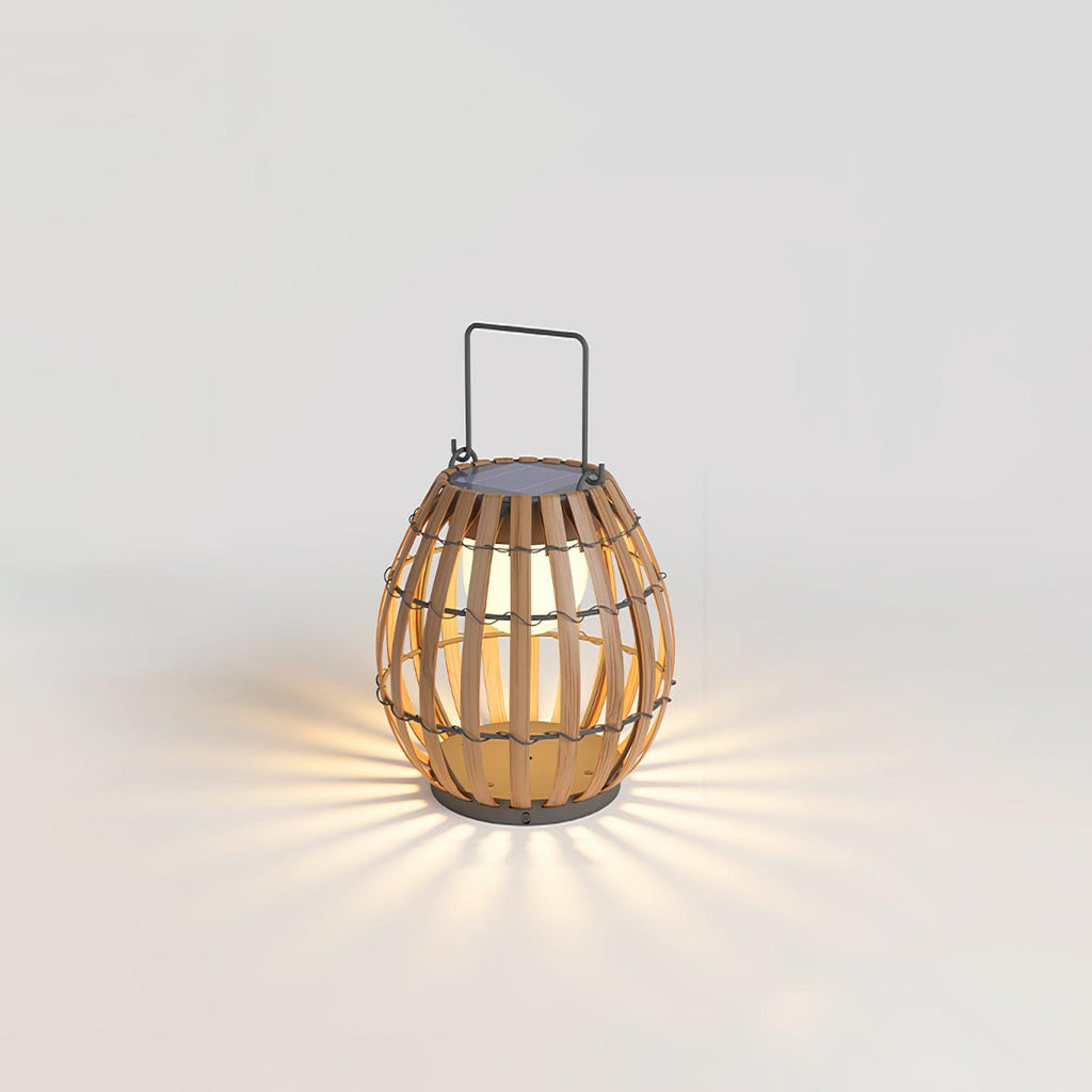 Tropic Braid Outdoor Lantern | Faux-Rattan & Metal | Warm Light, 22cm or 30cm or 35cm