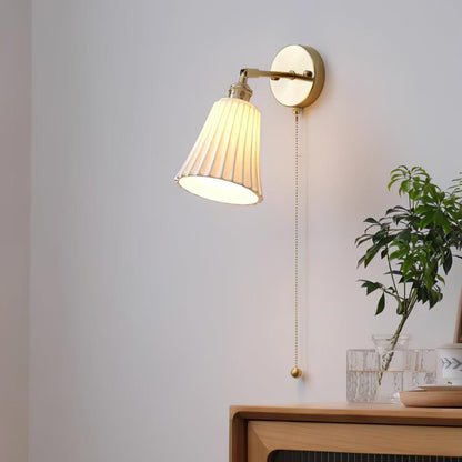 Trumpet Wall Light | Ceramic & Brass | Set of 2
