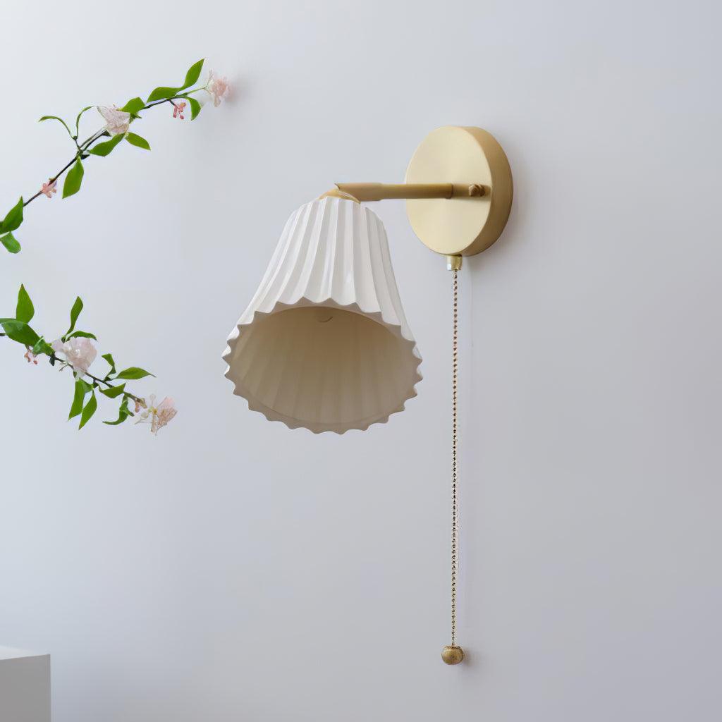 Trumpet Wall Light | Ceramic & Brass | Set of 2
