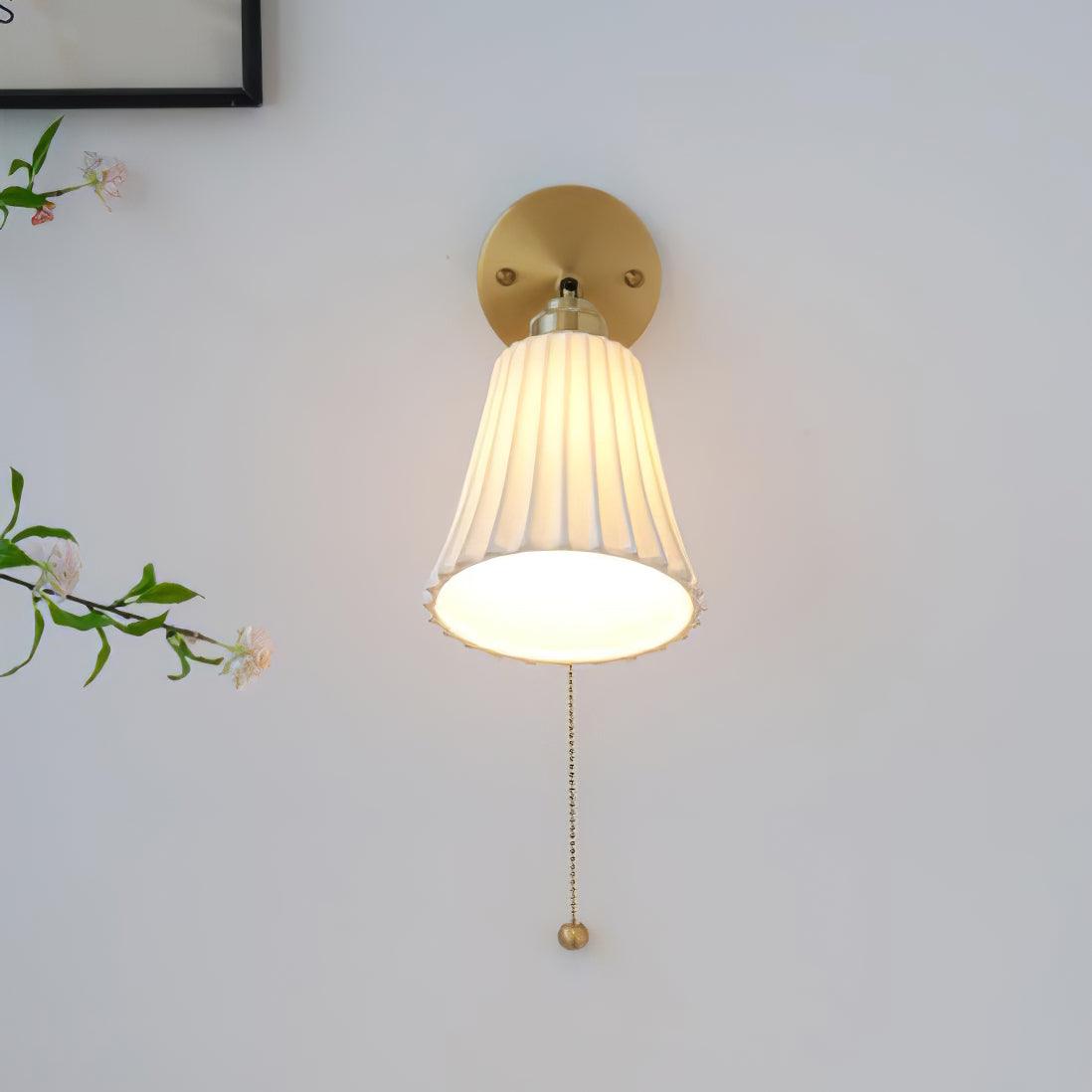 Trumpet Wall Light | Ceramic & Brass | Set of 2
