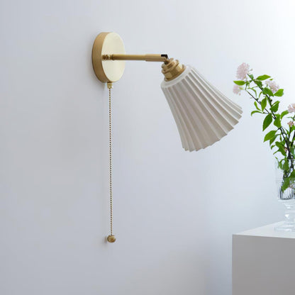 Trumpet Wall Light | Ceramic & Brass | Set of 2