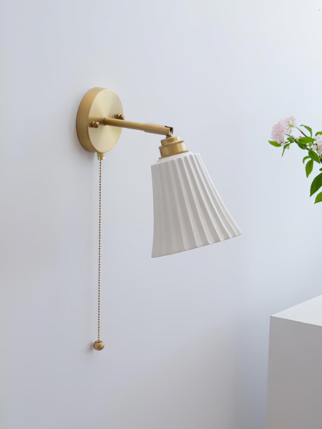 Trumpet Wall Light | Ceramic & Brass | Set of 2