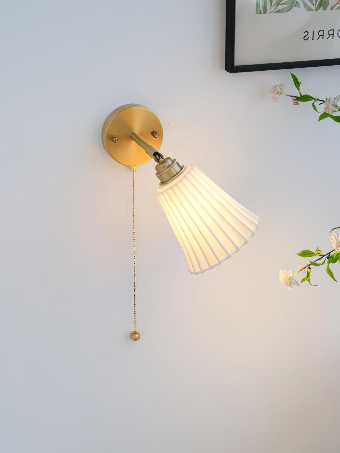 Trumpet Wall Light | Ceramic & Brass | Set of 2