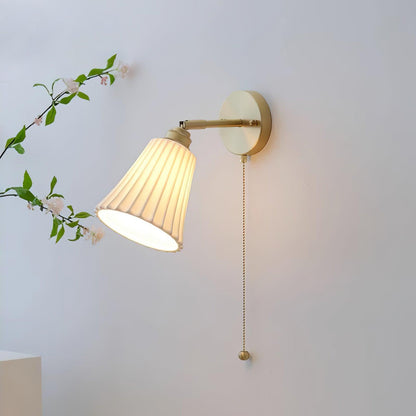 Trumpet Wall Light | Ceramic & Brass | Set of 2