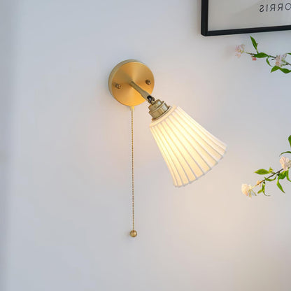 Trumpet Wall Light | Ceramic & Brass | Set of 2