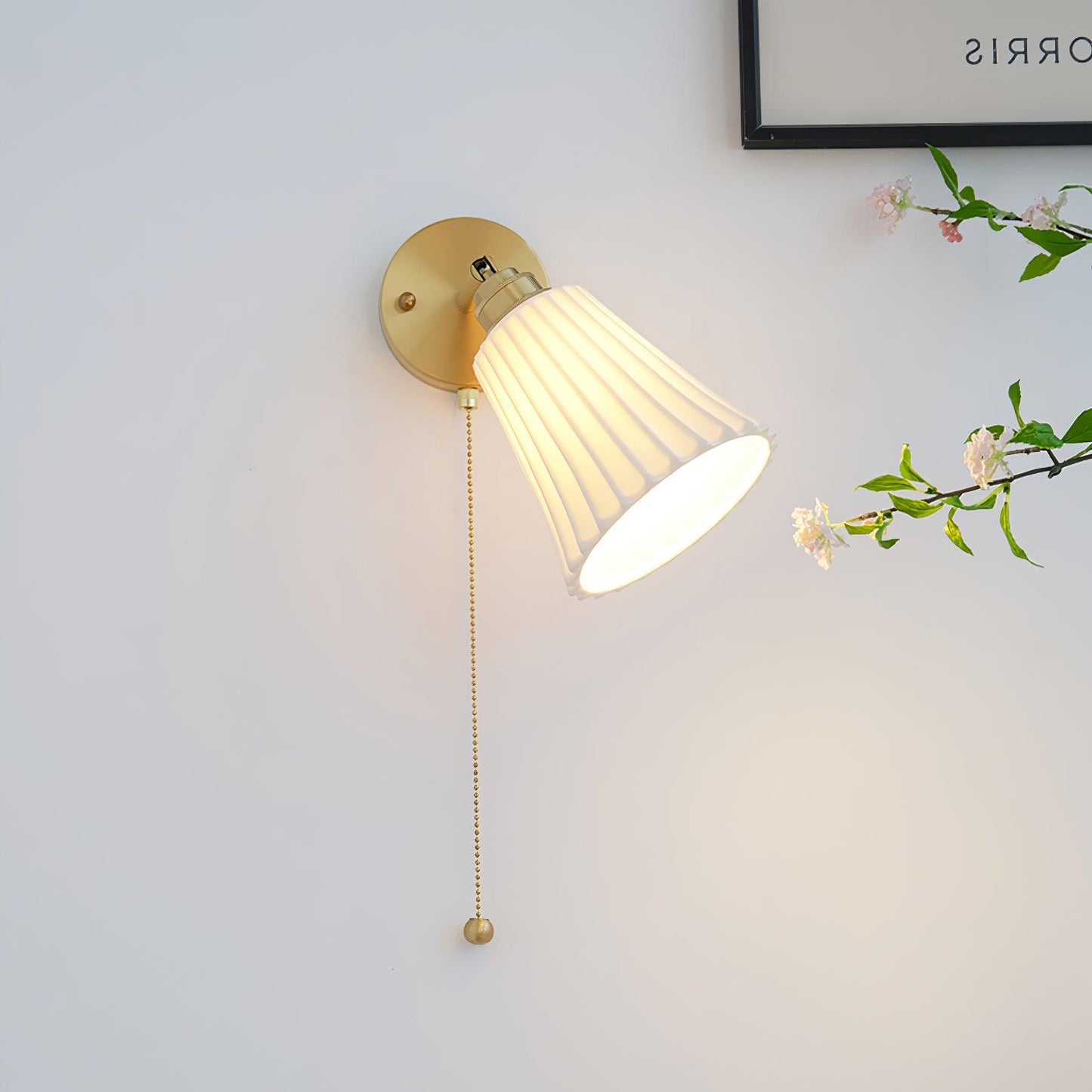 Trumpet Wall Light | Ceramic & Brass | Set of 2