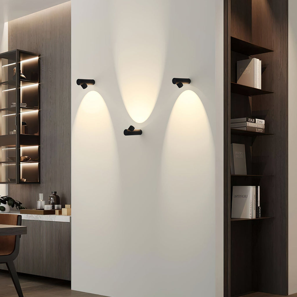 Tube Wall Sconce | Metal & Aluminum | Set of 2 | Black & White