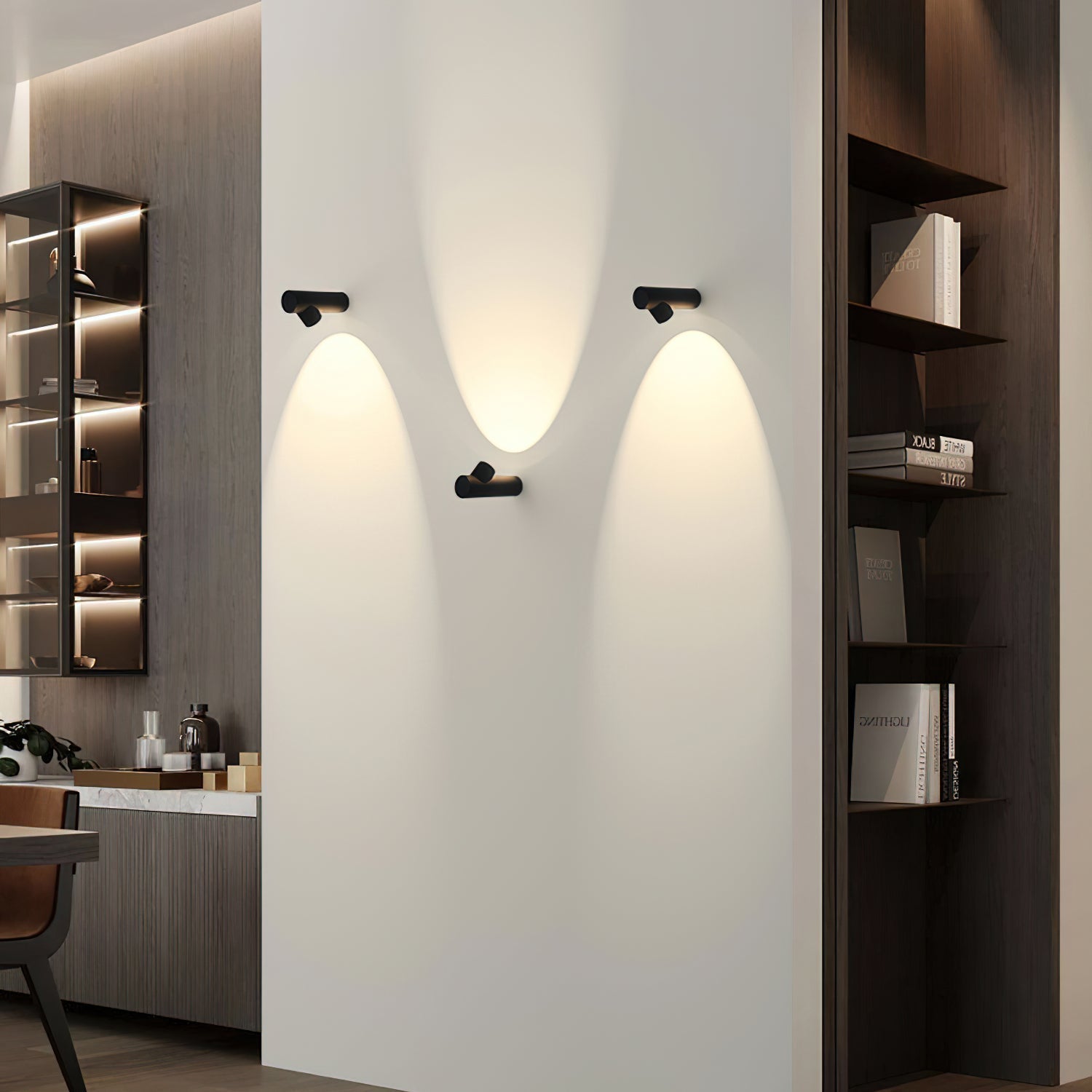 Tube Wall Sconce | Metal & Aluminum | Set of 2 | Black & White