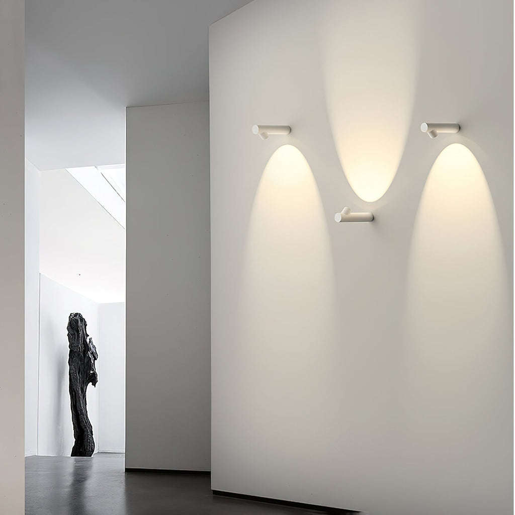 Tube Wall Sconce | Metal & Aluminum | Set of 2 | Black & White