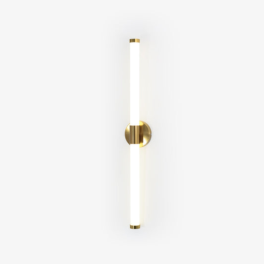 Tubo Linear LED Wall Lamp | Metal & Acrylic | Gold & White | Set of 2