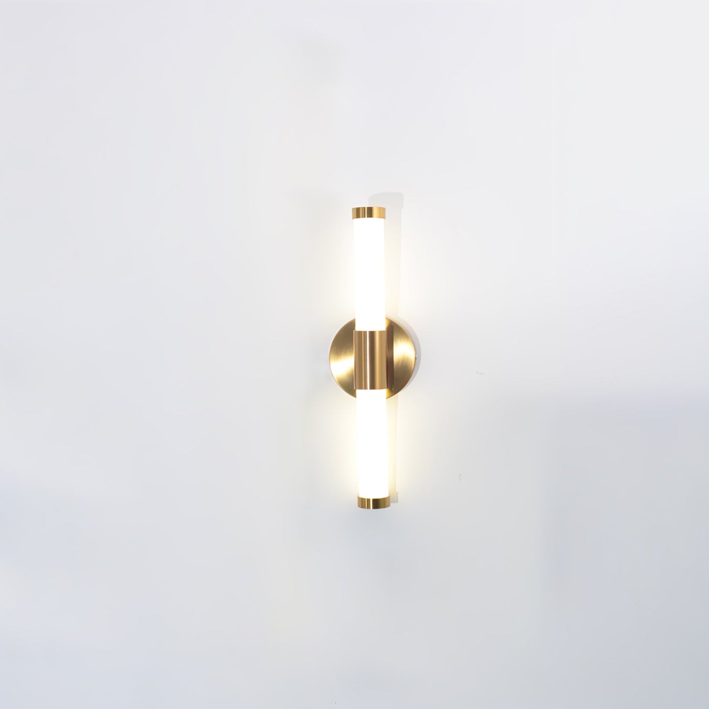 Tubo Linear LED Wall Lamp | Metal & Acrylic | Gold & White | Set of 2