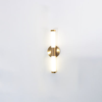 Tubo Linear LED Wall Lamp | Metal & Acrylic | Gold & White | Set of 2