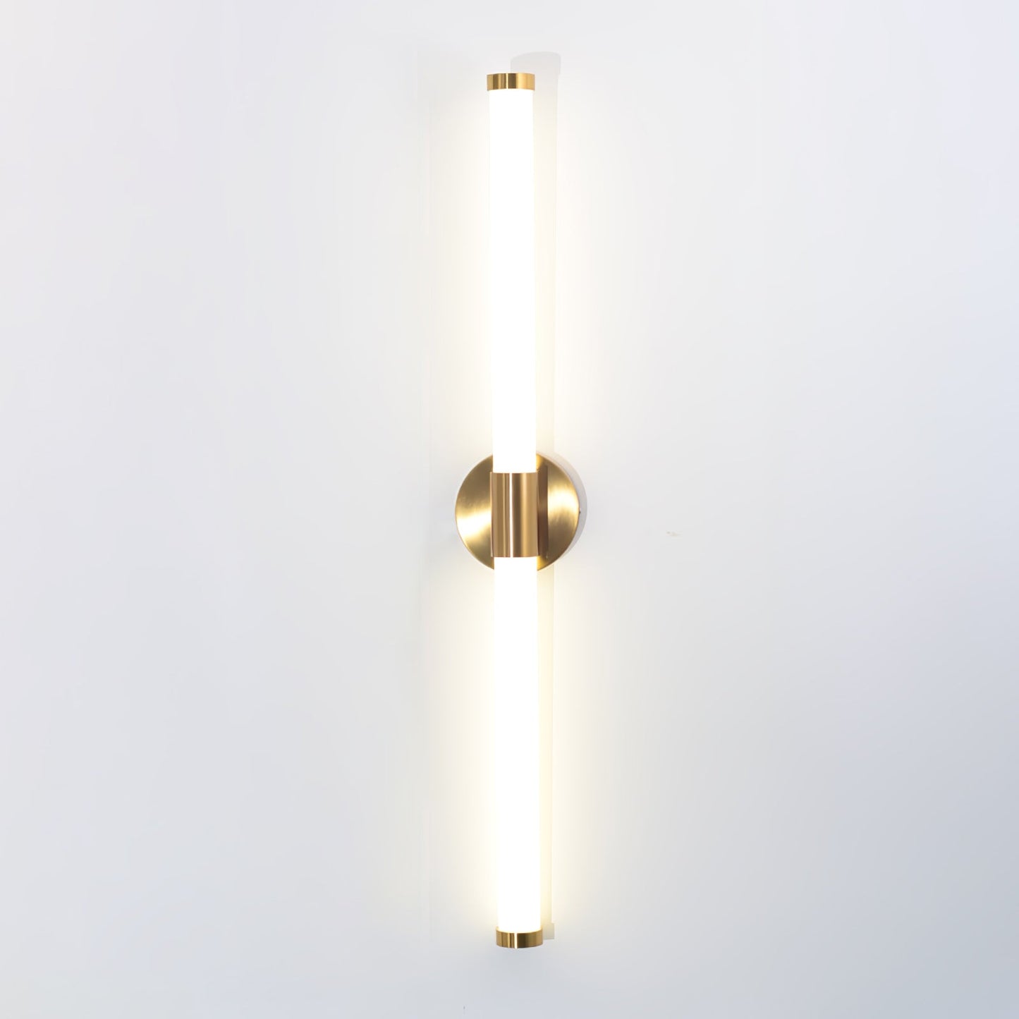 Tubo Linear LED Wall Lamp | Metal & Acrylic | Gold & White | Set of 2