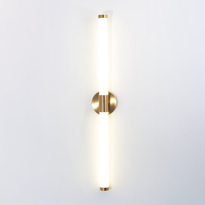 Tubo Linear LED Wall Lamp | Metal & Acrylic | Gold & White | Set of 2