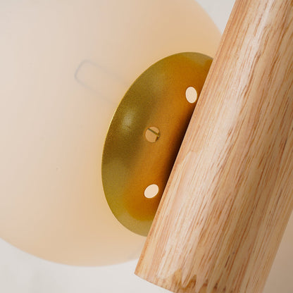 Tupelo Double Wall Sconce | Wood & Glass | Set of 2
