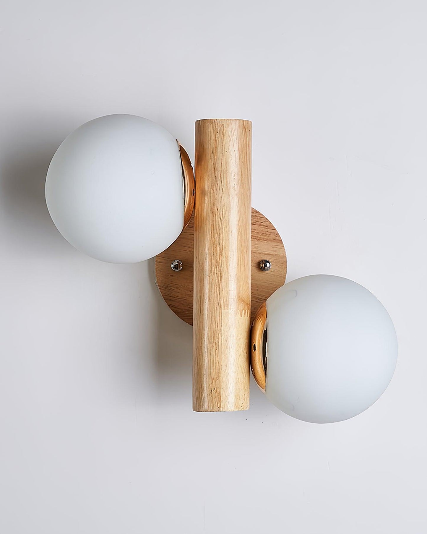 Tupelo Double Wall Sconce | Wood & Glass | Set of 2