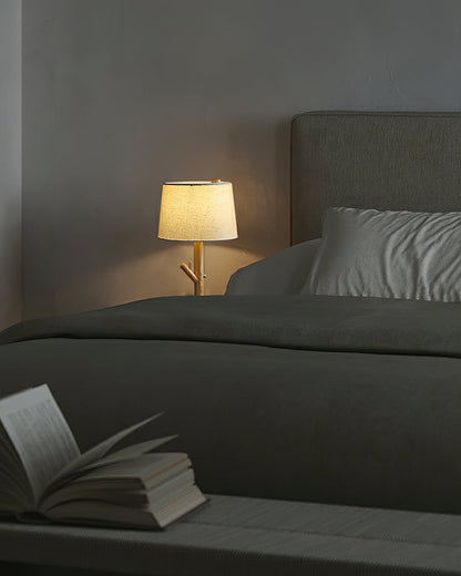 Twig Table Lamp | Wood & Fabric | Beige Shade