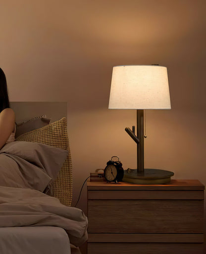 Twig Table Lamp | Wood & Fabric | Beige Shade