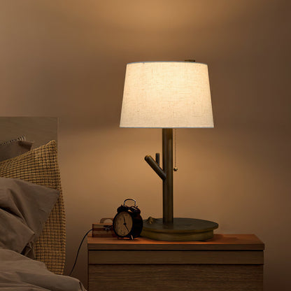 Twig Table Lamp | Wood & Fabric | Beige Shade