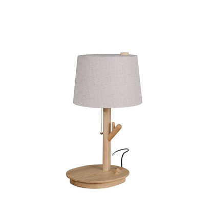 Twig Table Lamp | Wood & Fabric | Beige Shade