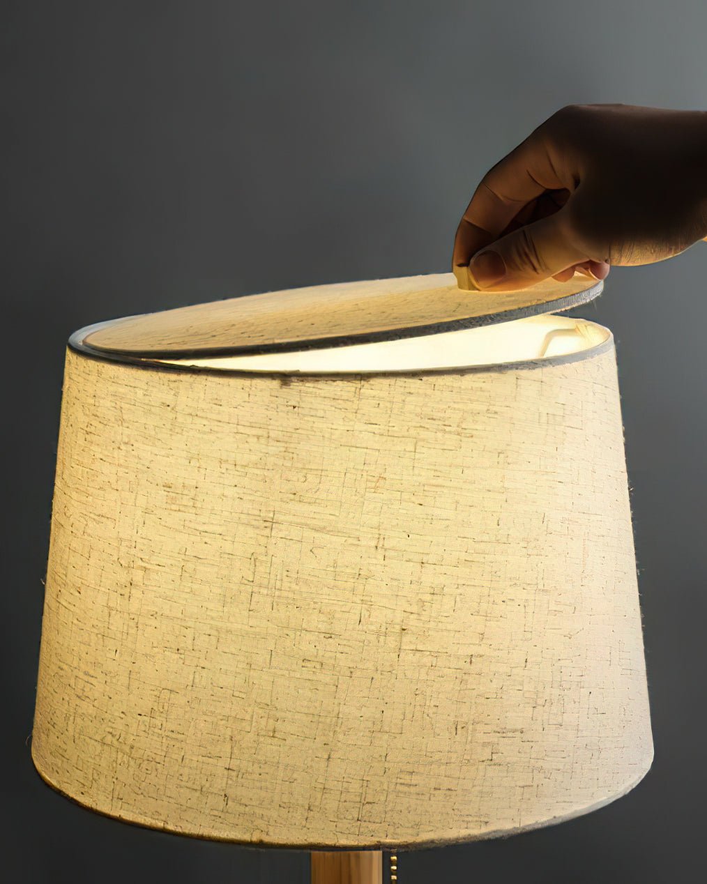 Twig Table Lamp | Wood & Fabric | Beige Shade