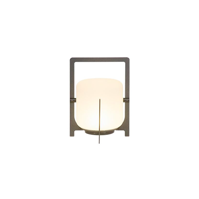 Twilight Lantern Table Light | Stainless Steel & White | 20cm Diameter