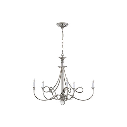 Twist Chandelier | Antique Brass & Crystal | 5-Light