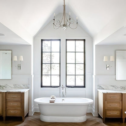 Twist Chandelier | Antique Brass & Crystal | 5-Light