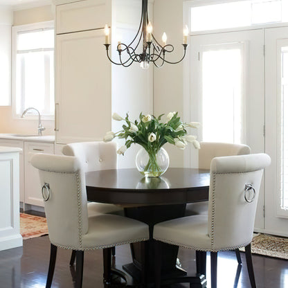 Twist Chandelier | Antique Brass & Crystal | 5-Light