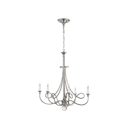 Twist Chandelier | Antique Brass & Crystal | 5-Light