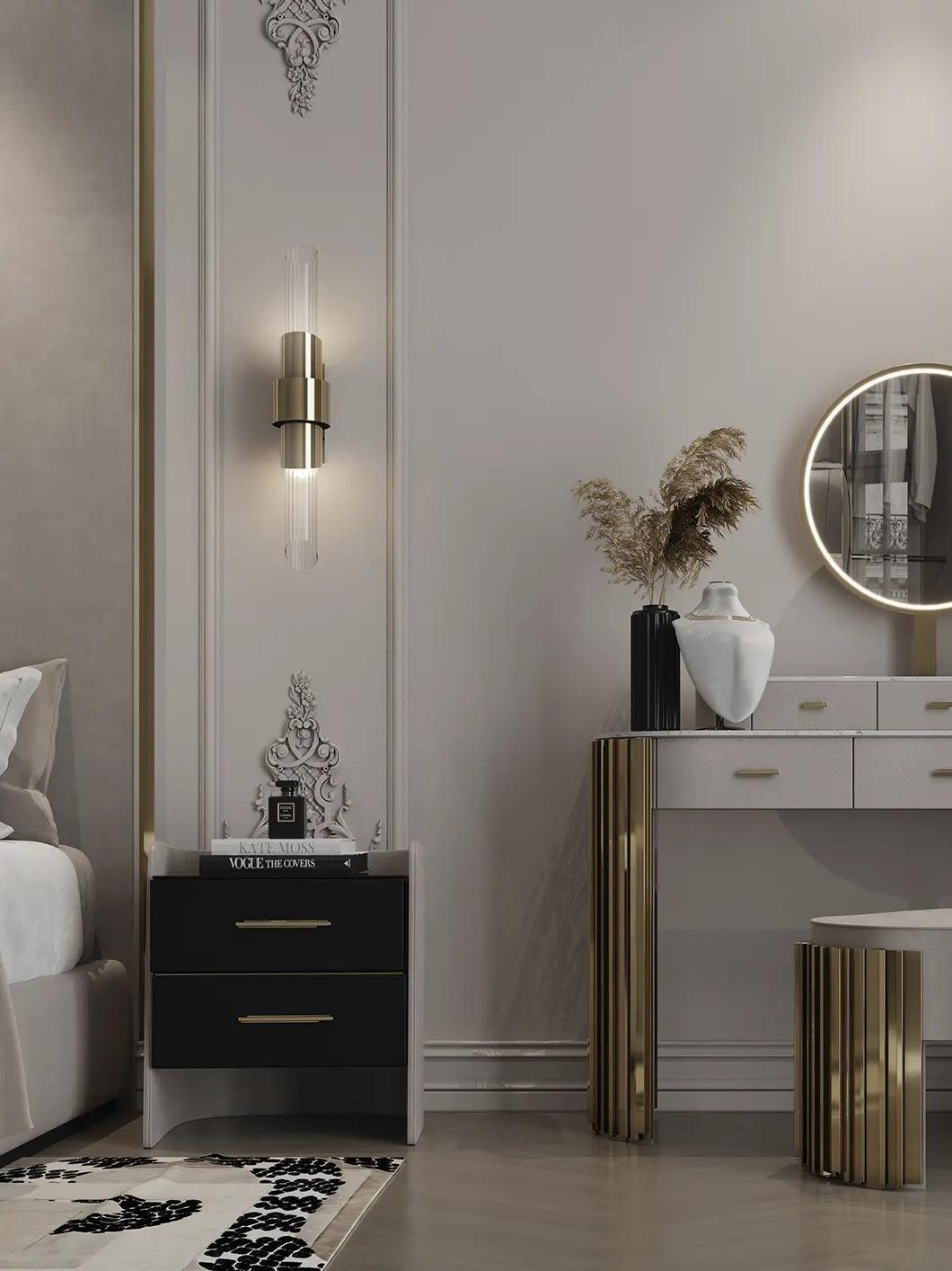 Tycho Wall Lamp | Electroplated Gold & Crystal | Set of 2