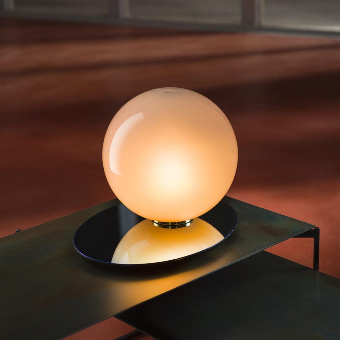Umbra Table Lamp | Glass & Iron | Blue, Smoke Grey, Clear, White