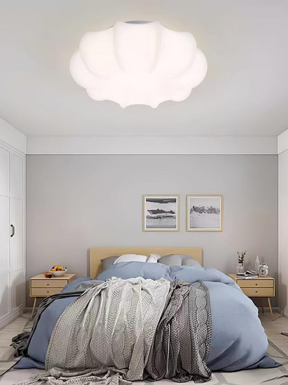 Umbrella Ceiling Lamp | White Metal & Acrylic | 45cm Diameter