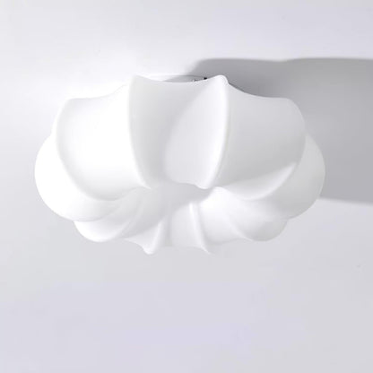 Umbrella Ceiling Lamp | White Metal & Acrylic | 45cm Diameter