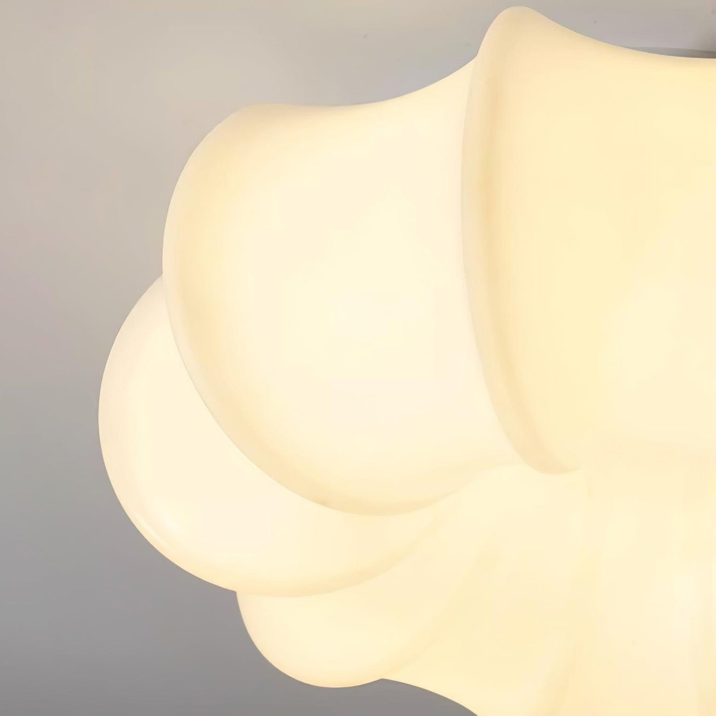 Umbrella Ceiling Lamp | White Metal & Acrylic | 45cm Diameter