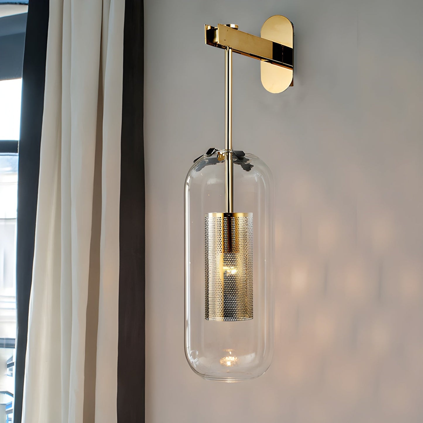 Vadim Wall Lamp | Metal & Glass | Black, Copper, Gold Finish