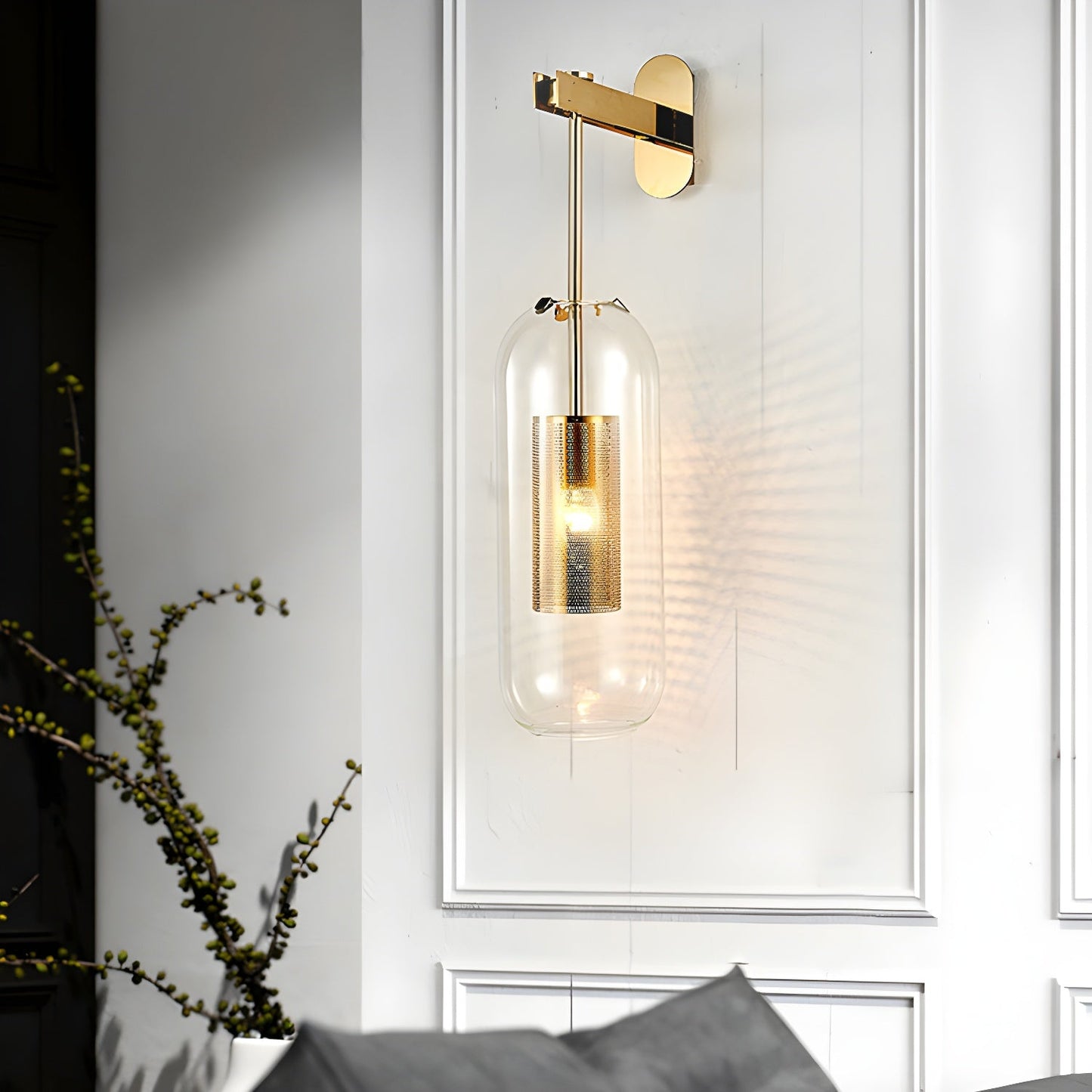 Vadim Wall Lamp | Metal & Glass | Black, Copper, Gold Finish