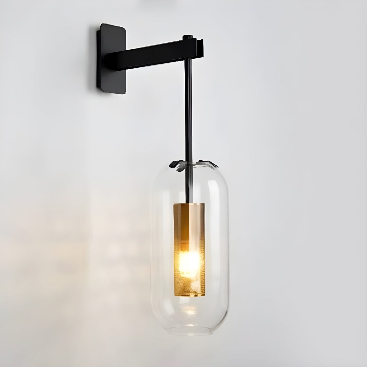 Vadim Wall Lamp | Metal & Glass | Black, Copper, Gold Finish