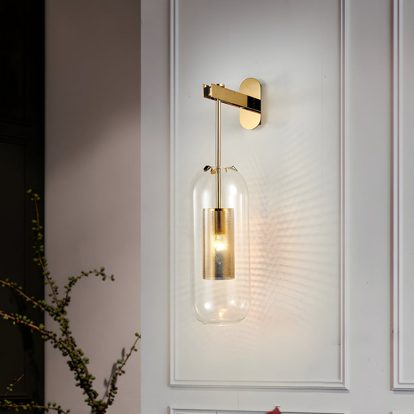 Vadim Wall Lamp | Metal & Glass | Black, Copper, Gold Finish