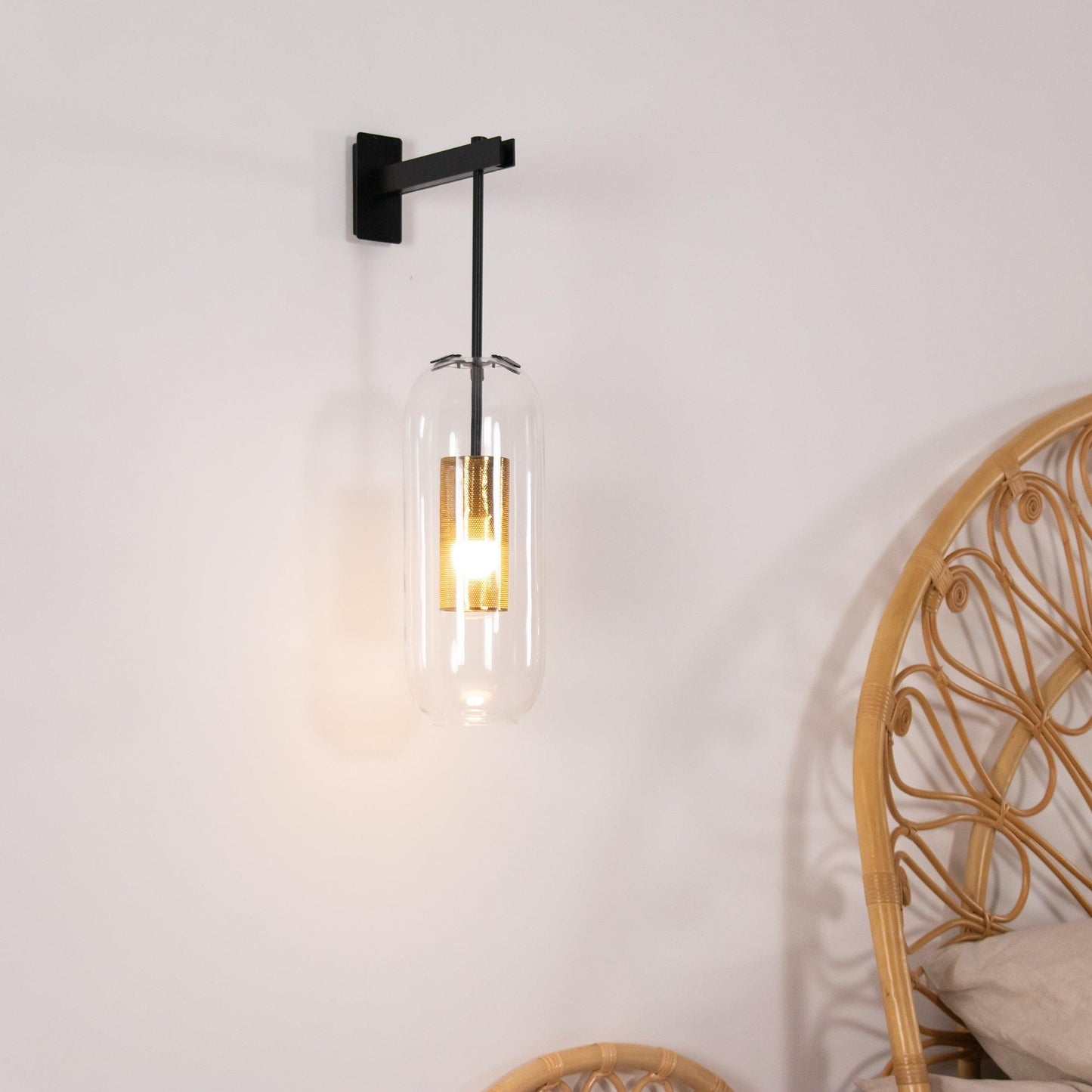 Vadim Wall Lamp | Metal & Glass | Black, Copper, Gold Finish