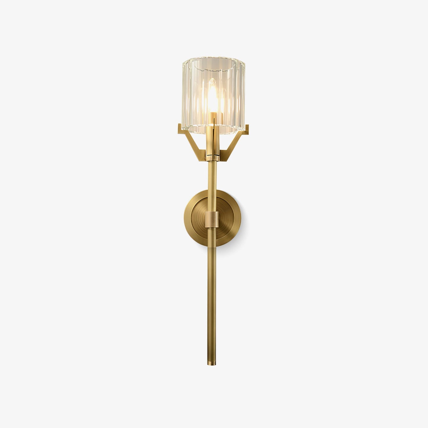 Valdampierre Wall Sconce | Heavy Cut Crystal & Heritage Brass | Indoor Lighting