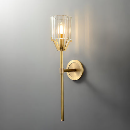 Valdampierre Wall Sconce | Heavy Cut Crystal & Heritage Brass | Indoor Lighting