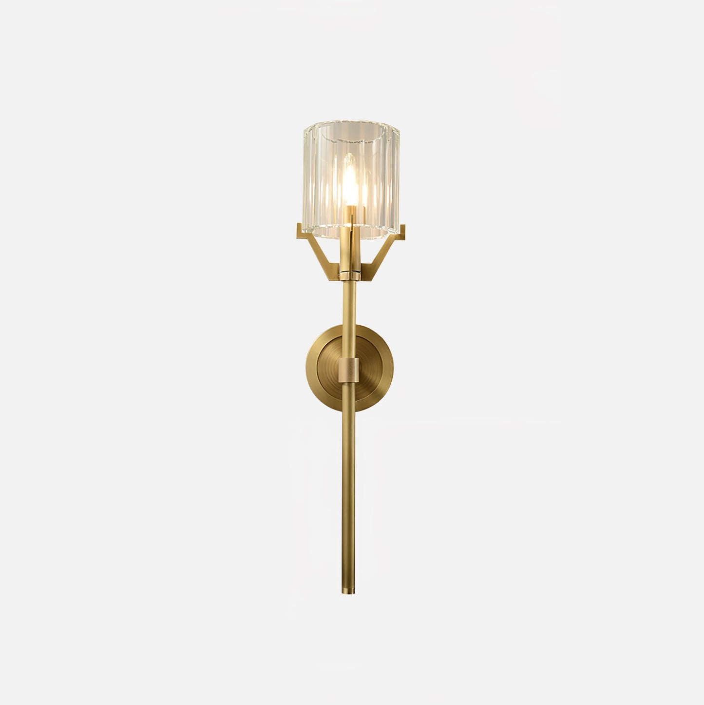 Valdampierre Wall Sconce | Heavy Cut Crystal & Heritage Brass | Indoor Lighting